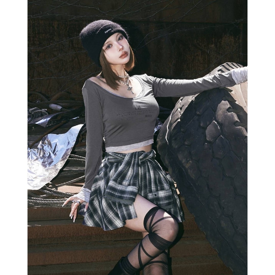 Darich - ダーリッチ レイヤードチェックショートパンツ フリー Darich - ダーリッチ レイヤードチェックショートパンツ フリー
