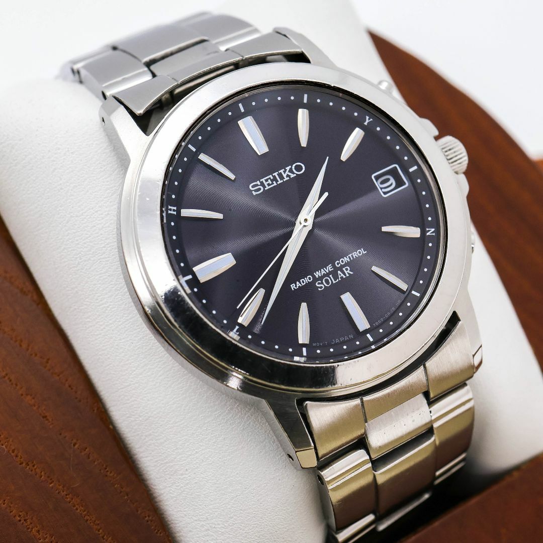 SEIKO - 稼働 SEIKO 腕時計 電波ソーラー デイト 軽量 SEIKO - 稼働 SEIKO 腕時計 電波ソーラー デイト 軽量