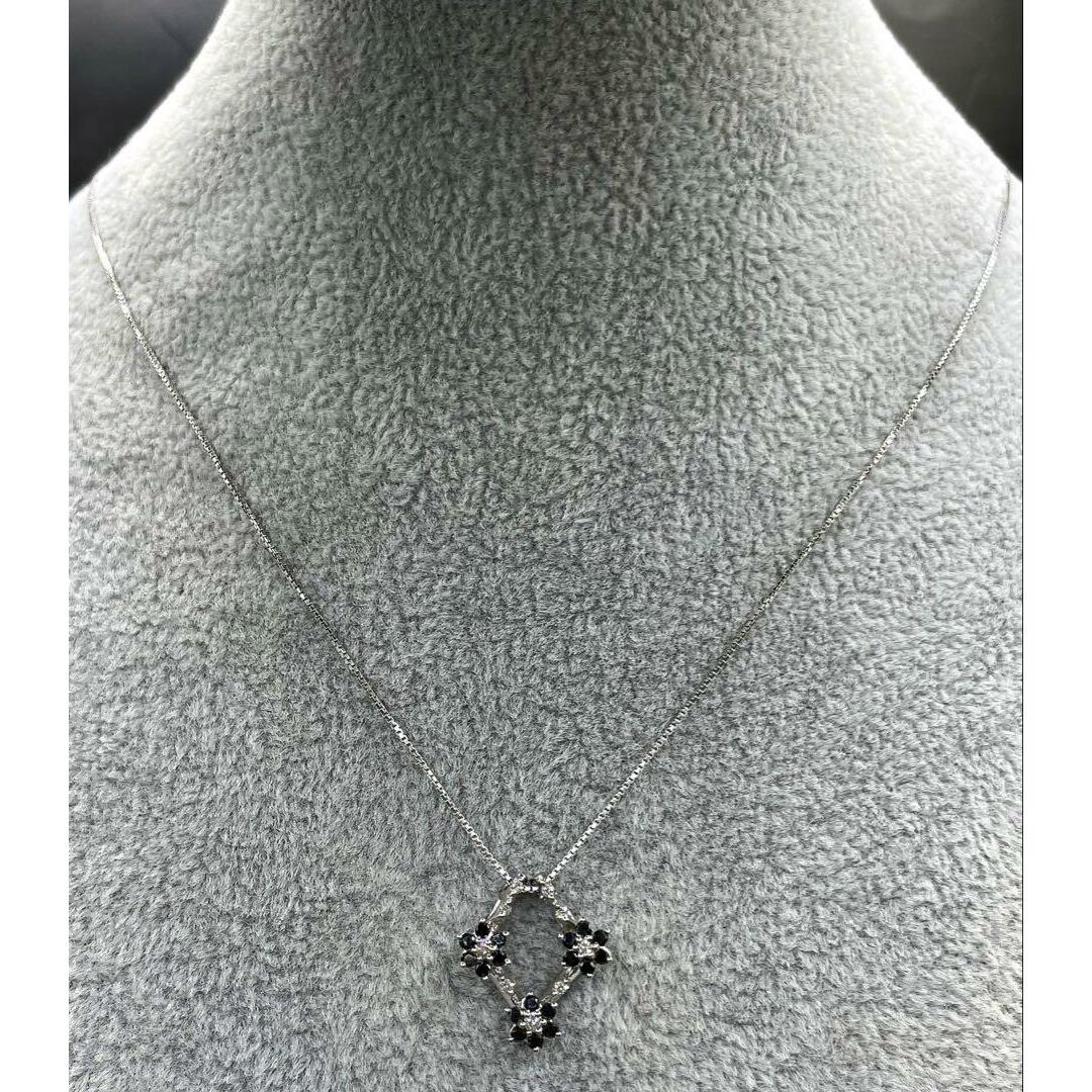JD136☆高級 ブラックダイヤモンド0.5ct K18WG ネックレスの通販 JD136☆高級 ブラックダイヤモンド0.5ct K18WG ネックレスの通販