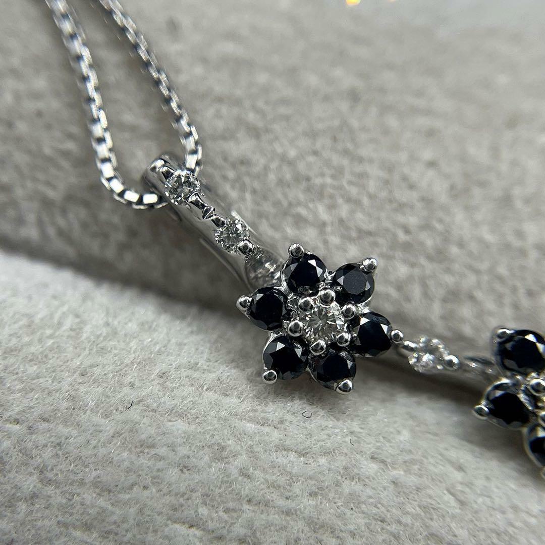 JD136☆高級 ブラックダイヤモンド0.5ct K18WG ネックレスの通販 JD136☆高級 ブラックダイヤモンド0.5ct K18WG ネックレスの通販