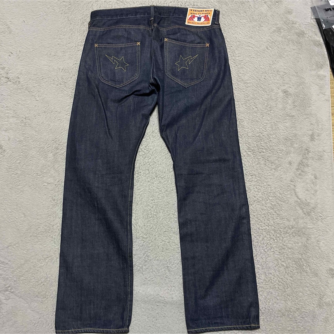 A BATHING APE - APE BAPE KAWS COLLEGE LOGO DENIM デニム A BATHING APE - APE BAPE KAWS COLLEGE LOGO DENIM デニム