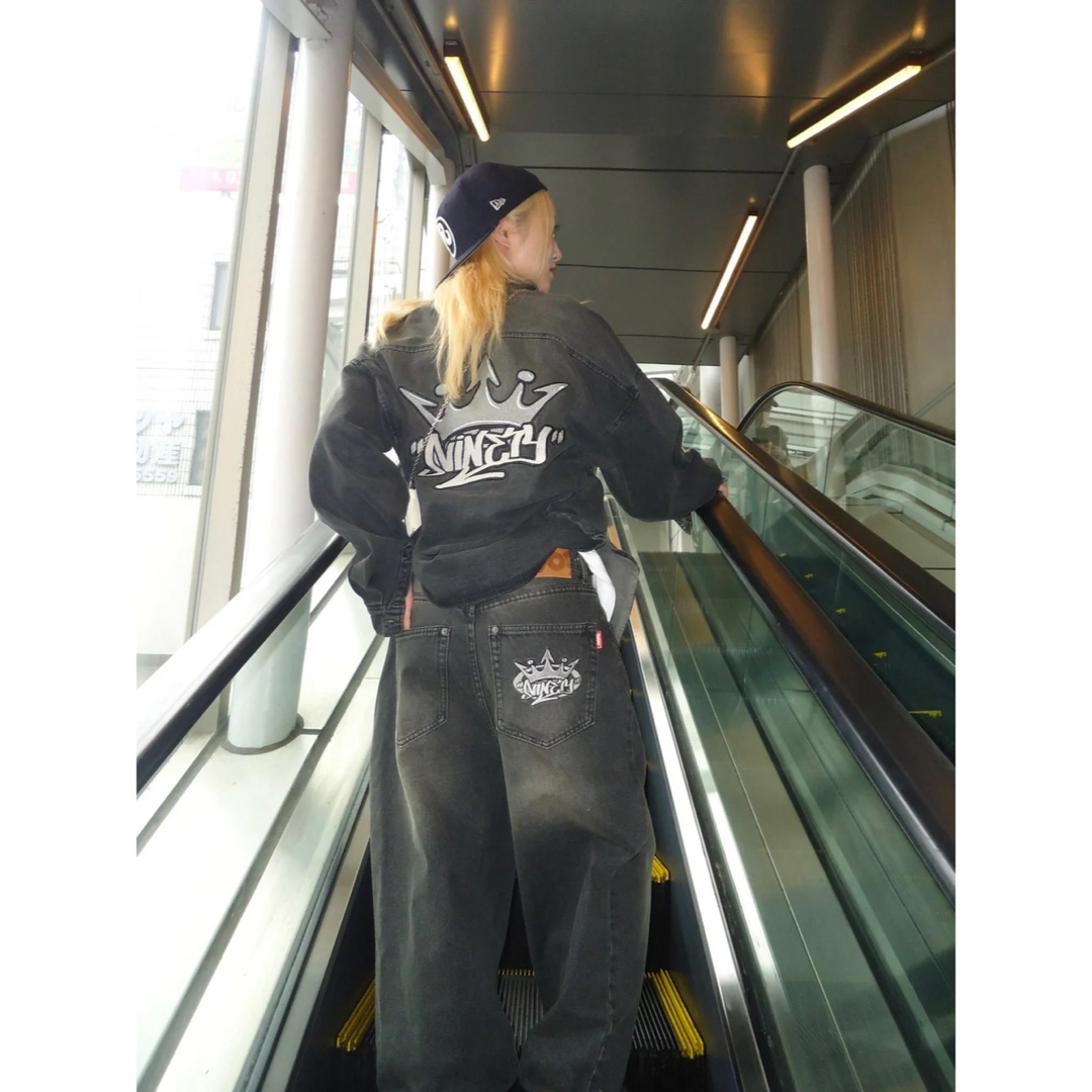 9090s King Logo Buggy Denim Pants XLの通販 by Yu's Shop|ラクマ 9090s King Logo Buggy Denim Pants XLの通販 by Yu's Shop|ラクマ