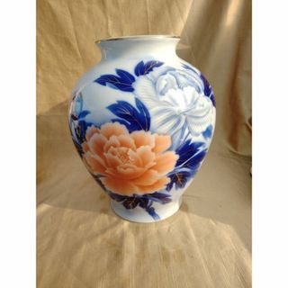 深川製磁 花瓶 紅と白の競い合い 胴22口12高28cm の通販 by 深川製磁 花瓶 紅と白の競い合い 胴22口12高28cm の通販 by