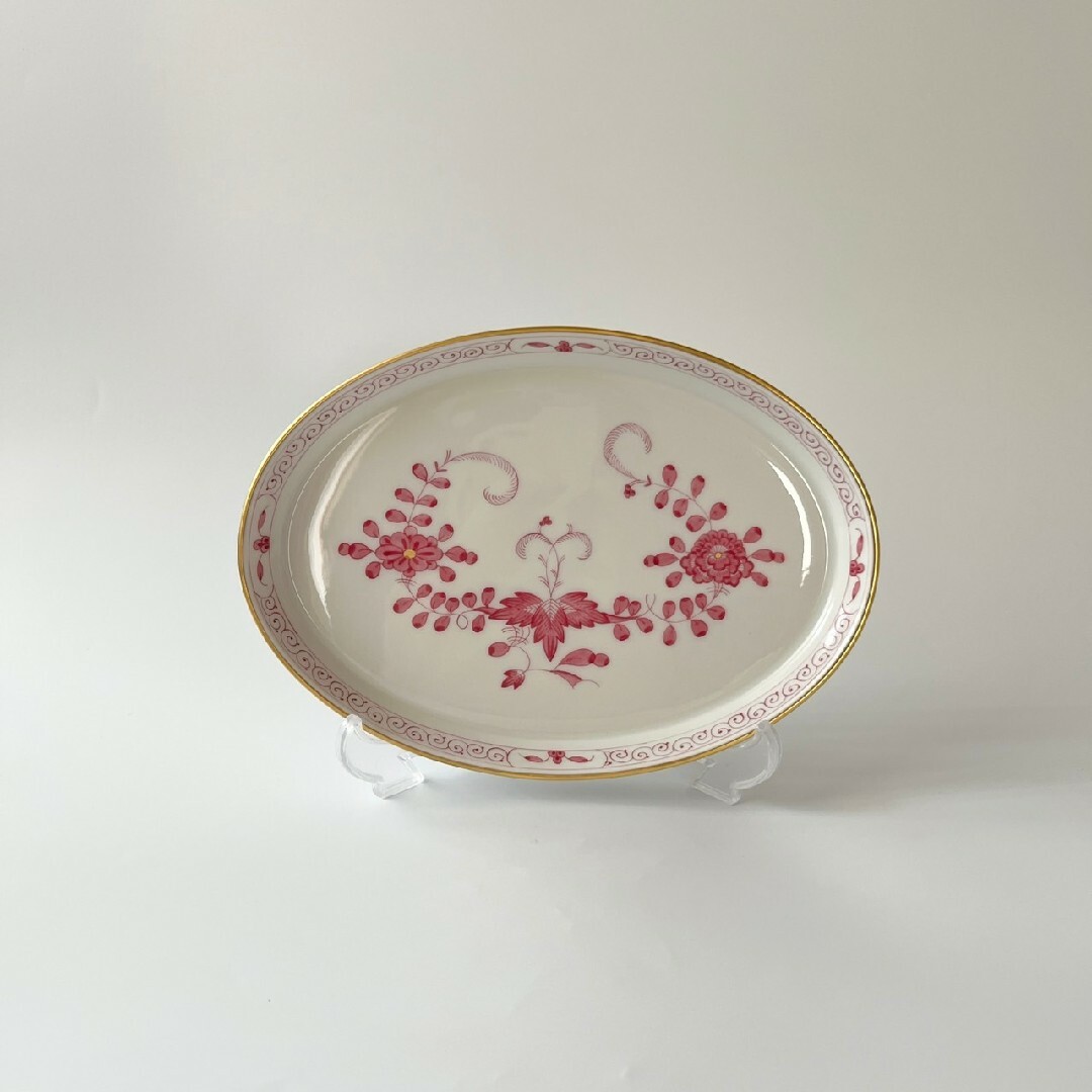 MEISSEN - マイセン インドの華 パープル オーバルプレートの MEISSEN - マイセン インドの華 パープル オーバルプレートの