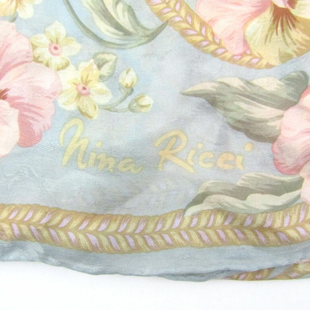 NINA RICCI - ニナリッチ スカーフ 花柄 シルク ブランド NINA RICCI - ニナリッチ スカーフ 花柄 シルク ブランド