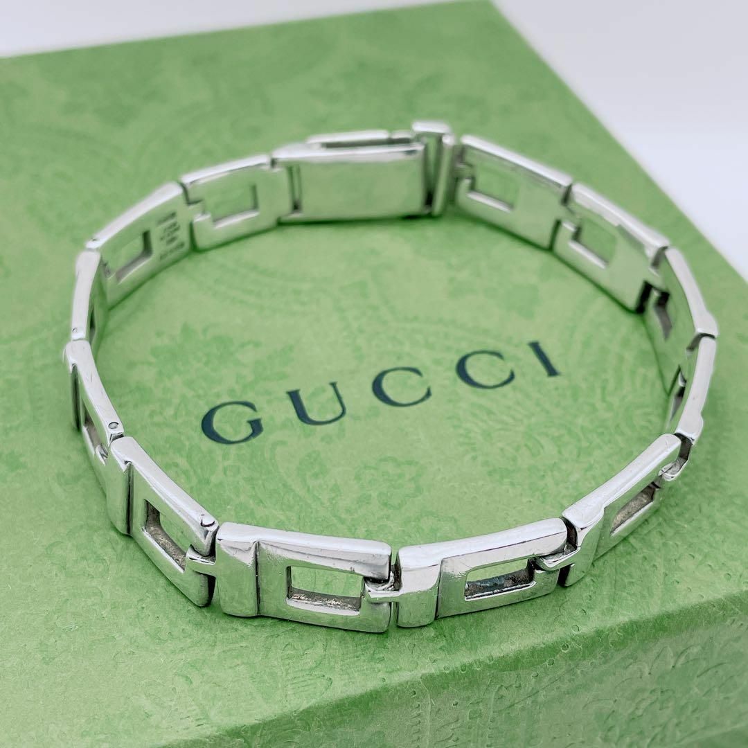 GUCCI - GUCCI ブレスレット スクエアG リンク チェーン GUCCI - GUCCI ブレスレット スクエアG リンク チェーン