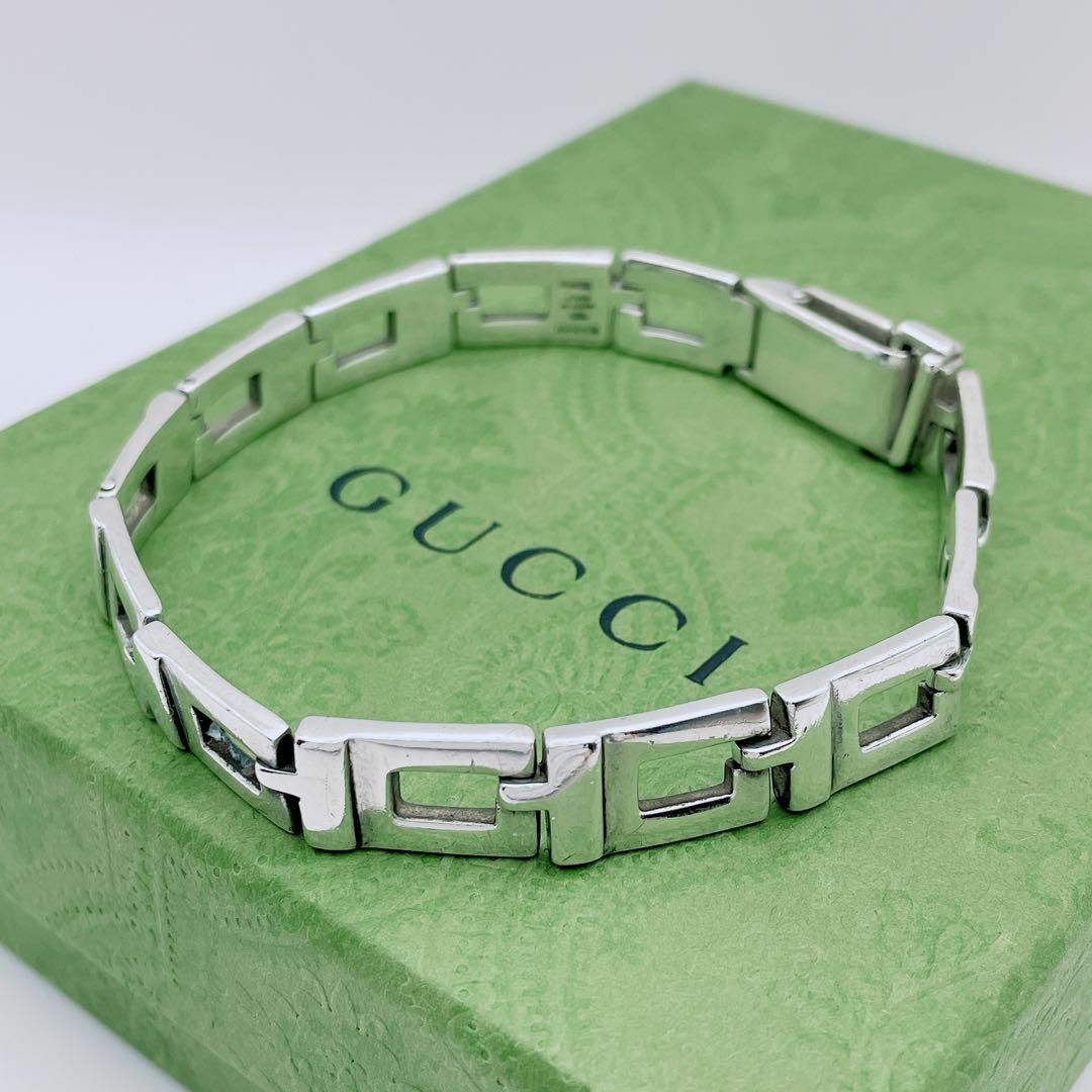 GUCCI - GUCCI ブレスレット スクエアG リンク チェーン GUCCI - GUCCI ブレスレット スクエアG リンク チェーン