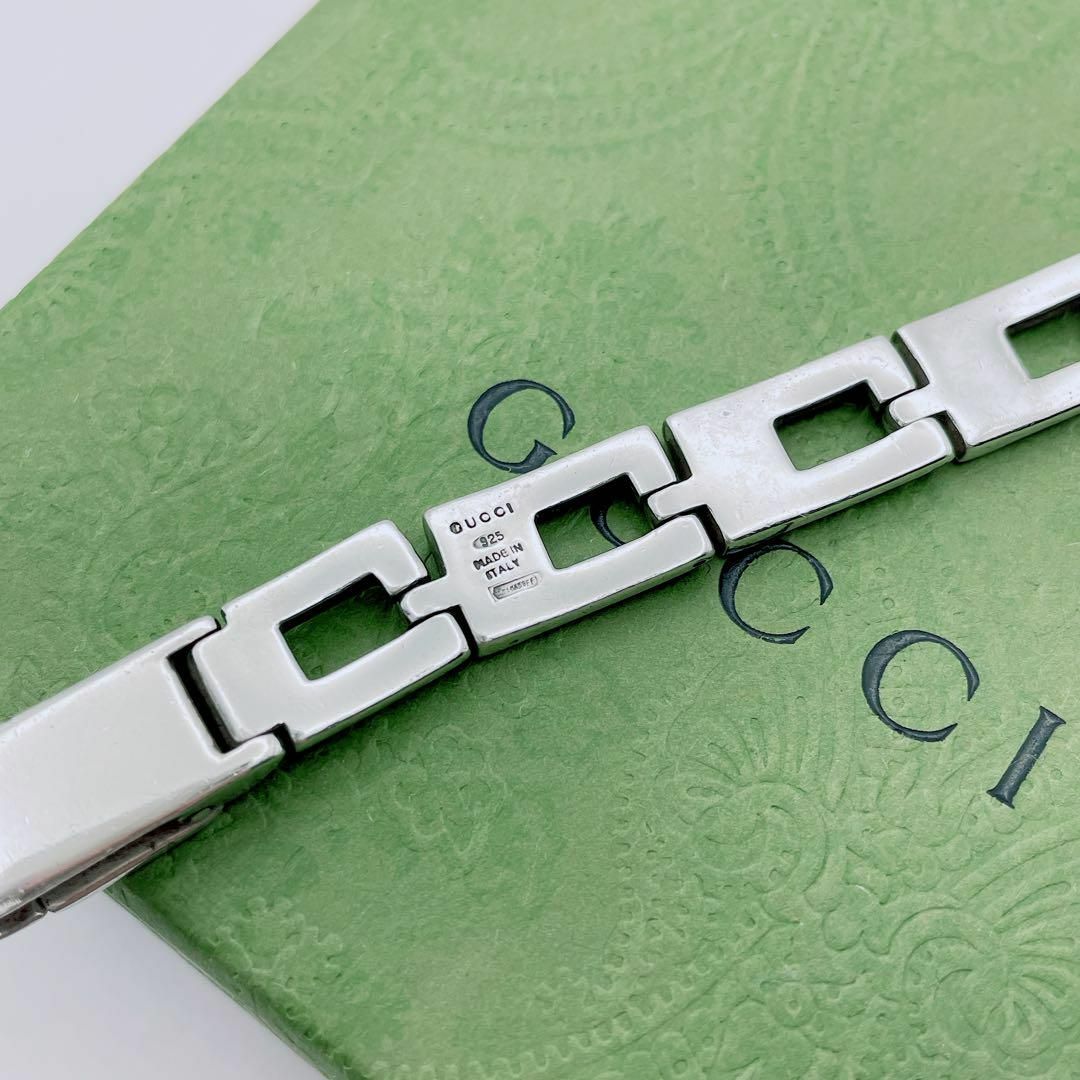 GUCCI - GUCCI ブレスレット スクエアG リンク チェーン GUCCI - GUCCI ブレスレット スクエアG リンク チェーン