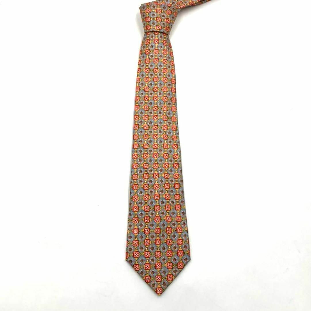 HERMES - HERMES エルメスネクタイ オレンジ 7769FA フランス製 HERMES - HERMES エルメスネクタイ オレンジ 7769FA フランス製