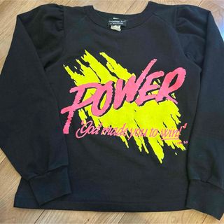 VINTAGE - 80s フランス製 ダメージ エンブレム スウェット 青 L
