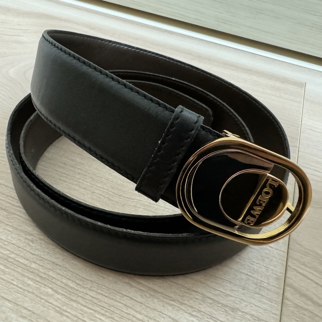 LOEWE - 希少 LOEWE ロエベ レザー ベルト リバーシブル LOEWE - 希少 LOEWE ロエベ レザー ベルト リバーシブル