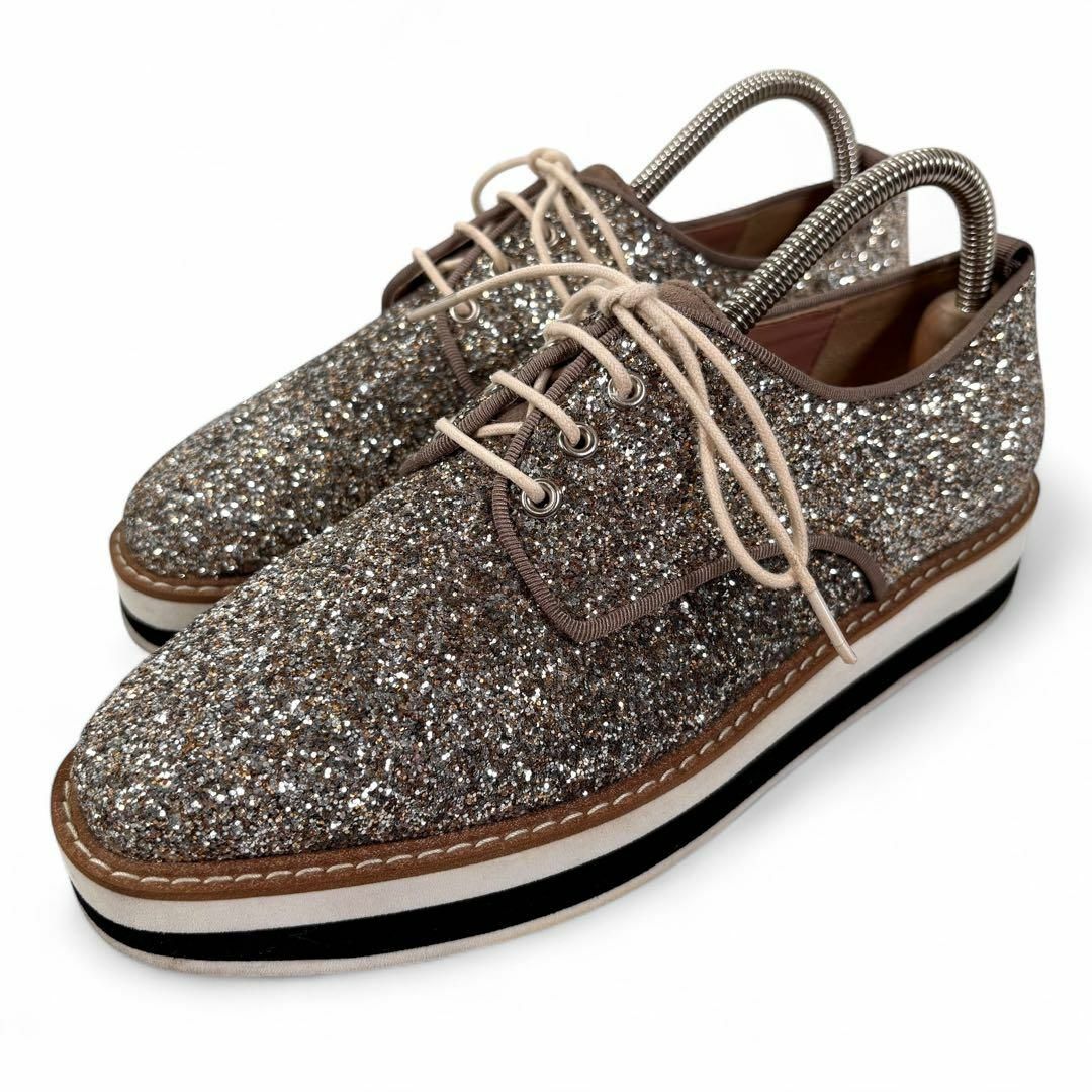 DIANA - ダイアナ 22.5 グリッター 厚底 ローファー レース DIANA - ダイアナ 22.5 グリッター 厚底 ローファー レース