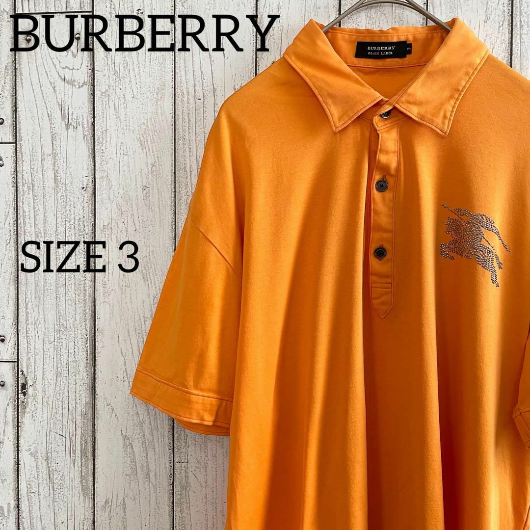 BURBERRY - BURBERRY 半袖ポロシャツ 3サイズ オレンジの通販 by BURBERRY - BURBERRY 半袖ポロシャツ 3サイズ オレンジの通販 by