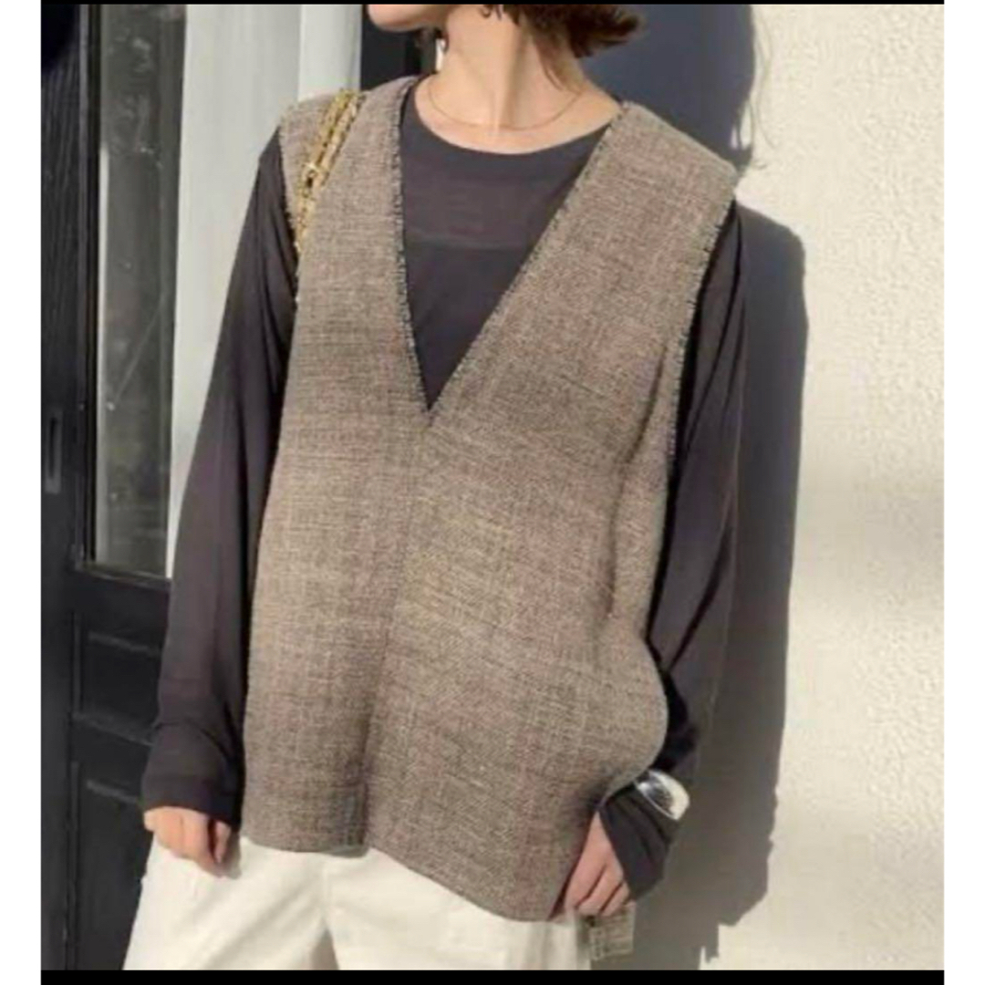Spick & Span - 新品未使用 Spick & Span リネンツイードベスト Spick & Span - 新品未使用 Spick & Span リネンツイードベスト