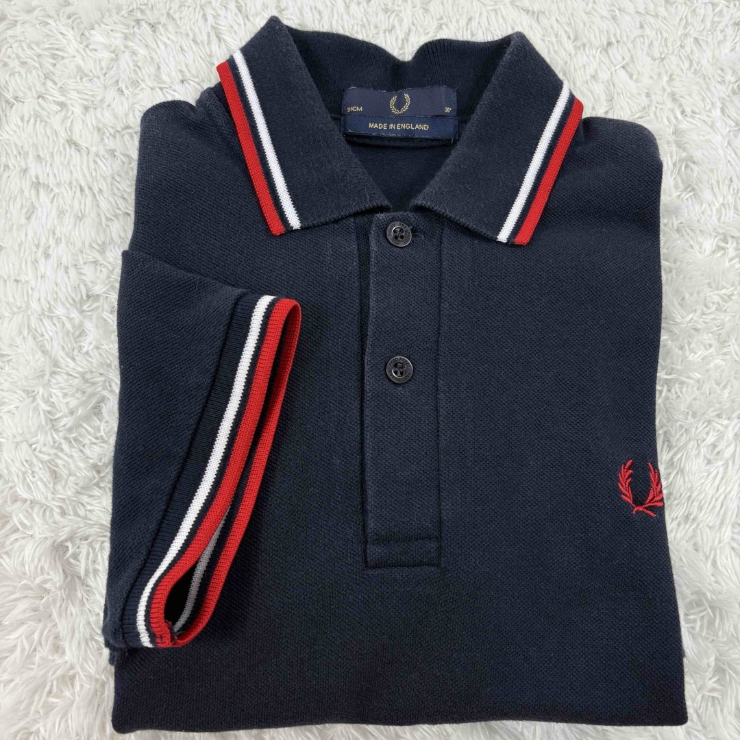 FRED PERRY - M12 英国製 フレッドペリー ポロシャツ 半袖 36 S FRED PERRY - M12 英国製 フレッドペリー ポロシャツ 半袖 36 S