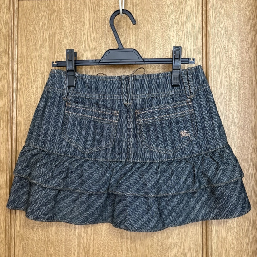 BURBERRY BLUE LABEL - BURBERRY BLUE LABEL デニムフリルミニ BURBERRY BLUE LABEL - BURBERRY BLUE LABEL デニムフリルミニ