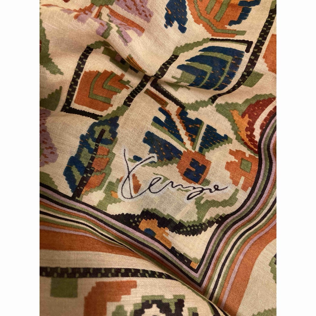 KENZO - KENZO vintage 大判スカーフ 84×84 ネイティブ ビスチェ KENZO - KENZO vintage 大判スカーフ 84×84 ネイティブ ビスチェ