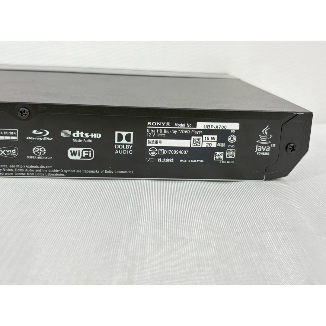 SONY - ソニー ブルーレイプレーヤー DVD UBP-X700 4Kアップ SONY - ソニー ブルーレイプレーヤー DVD UBP-X700 4Kアップ