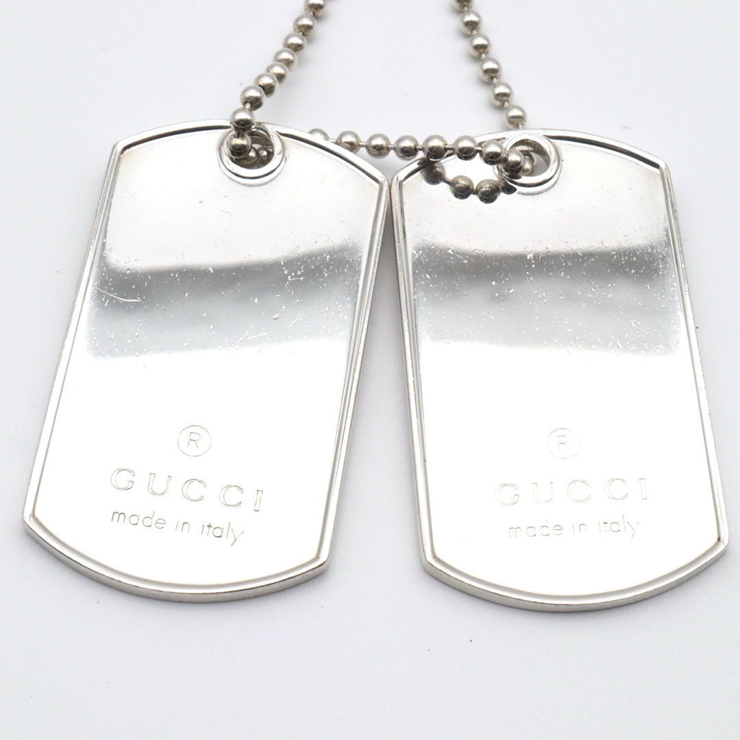 GUCCI - 【美品】 グッチ ドッグタグ ダブル ペンダント ボール GUCCI - 【美品】 グッチ ドッグタグ ダブル ペンダント ボール