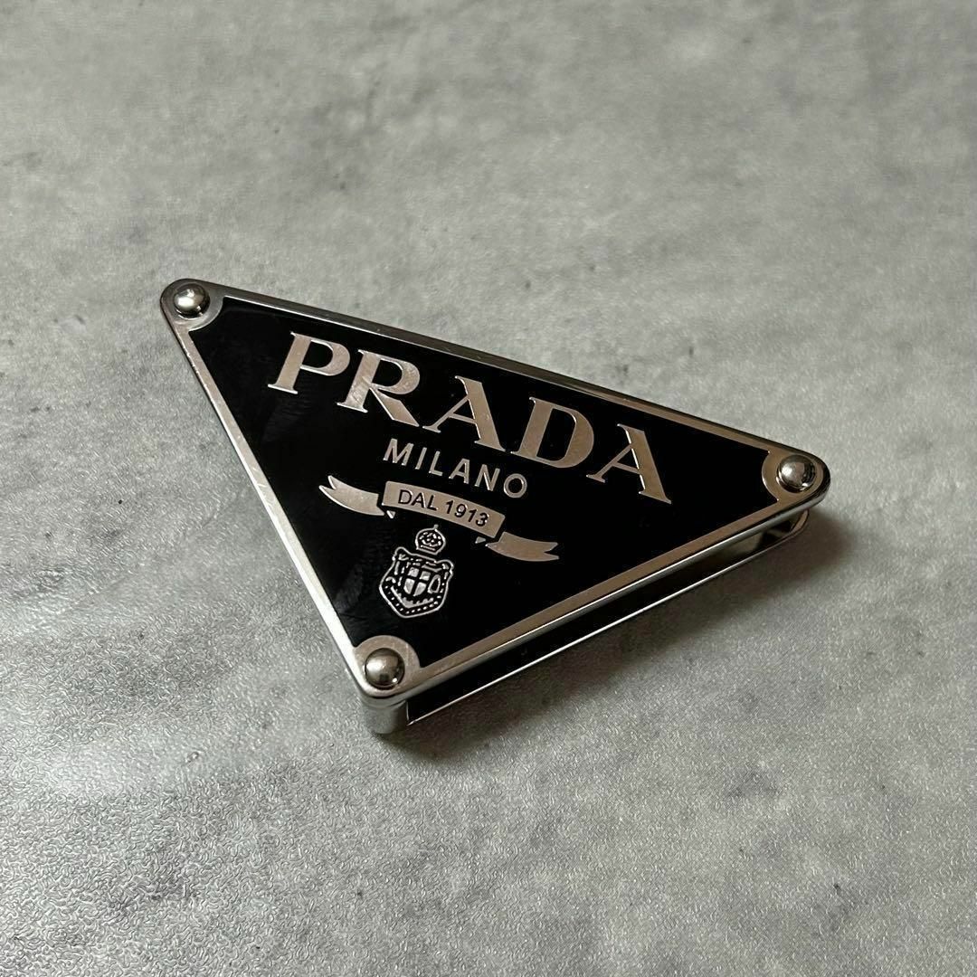 PRADA - 美品꧁PRADA꧂リバーシブルベルト big三角ロゴ クロコ型 PRADA - 美品꧁PRADA꧂リバーシブルベルト big三角ロゴ クロコ型