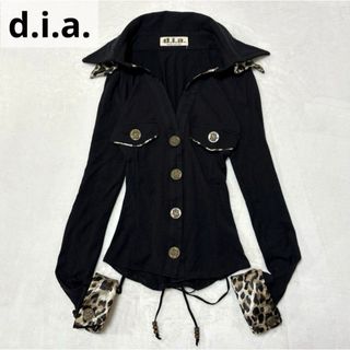 d.i.a - 希少/美品 d.i.a ダイヤ トップス 豹柄 Y2K 平成 ギャル d.i.a - 希少/美品 d.i.a ダイヤ トップス 豹柄 Y2K 平成 ギャル