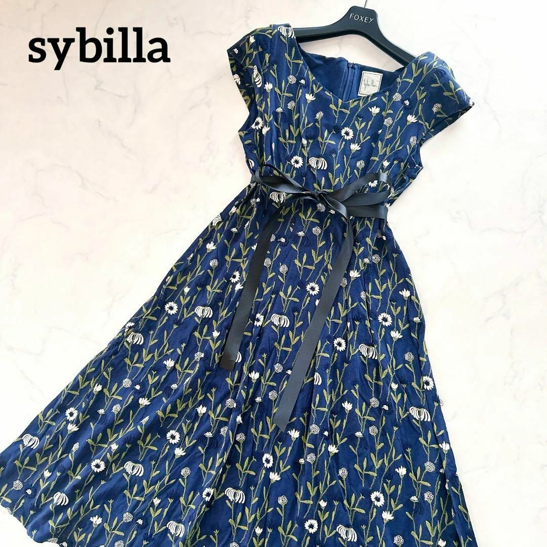 Sybilla - 美品✨Lサイズ꧁シビラ꧂ 総刺繍 ワンピース 花柄 Sybilla - 美品✨Lサイズ꧁シビラ꧂ 総刺繍 ワンピース 花柄