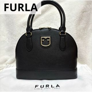 FURLA - 美品 フルラ ハンドバッグ 2way 黒 サイドジップ FURLA FURLA - 美品 フルラ ハンドバッグ 2way 黒 サイドジップ FURLA