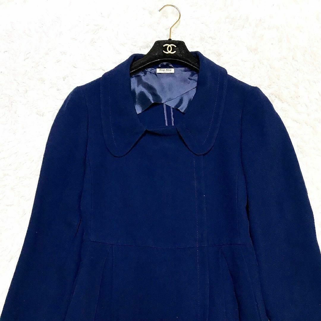 MIU MIU - 美品꧁ミュウミュウ꧂2way プリーツフレアコート 42 MIU MIU - 美品꧁ミュウミュウ꧂2way プリーツフレアコート 42