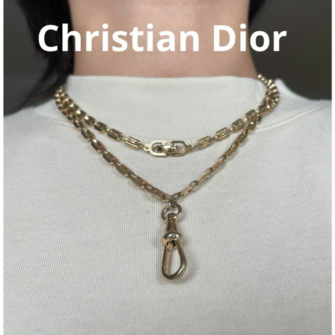 Christian Dior - クリスチャンディオールロングネックレスの Christian Dior - クリスチャンディオールロングネックレスの