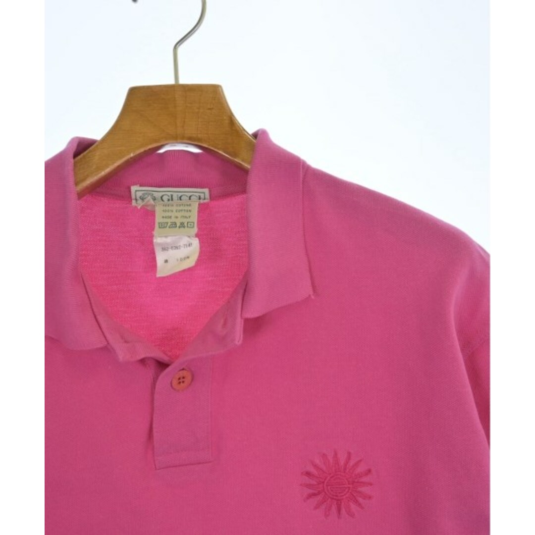 GUCCI - GUCCI グッチ ポロシャツ L ピンク 【古着】【中古】の GUCCI - GUCCI グッチ ポロシャツ L ピンク 【古着】【中古】の