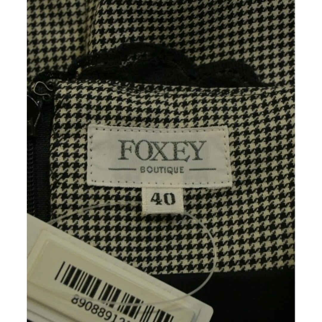 FOXEY BOUTIQUE - FOXEY BOUTIQUE ワンピース 40(M位) 黒x白 FOXEY BOUTIQUE - FOXEY BOUTIQUE ワンピース 40(M位) 黒x白