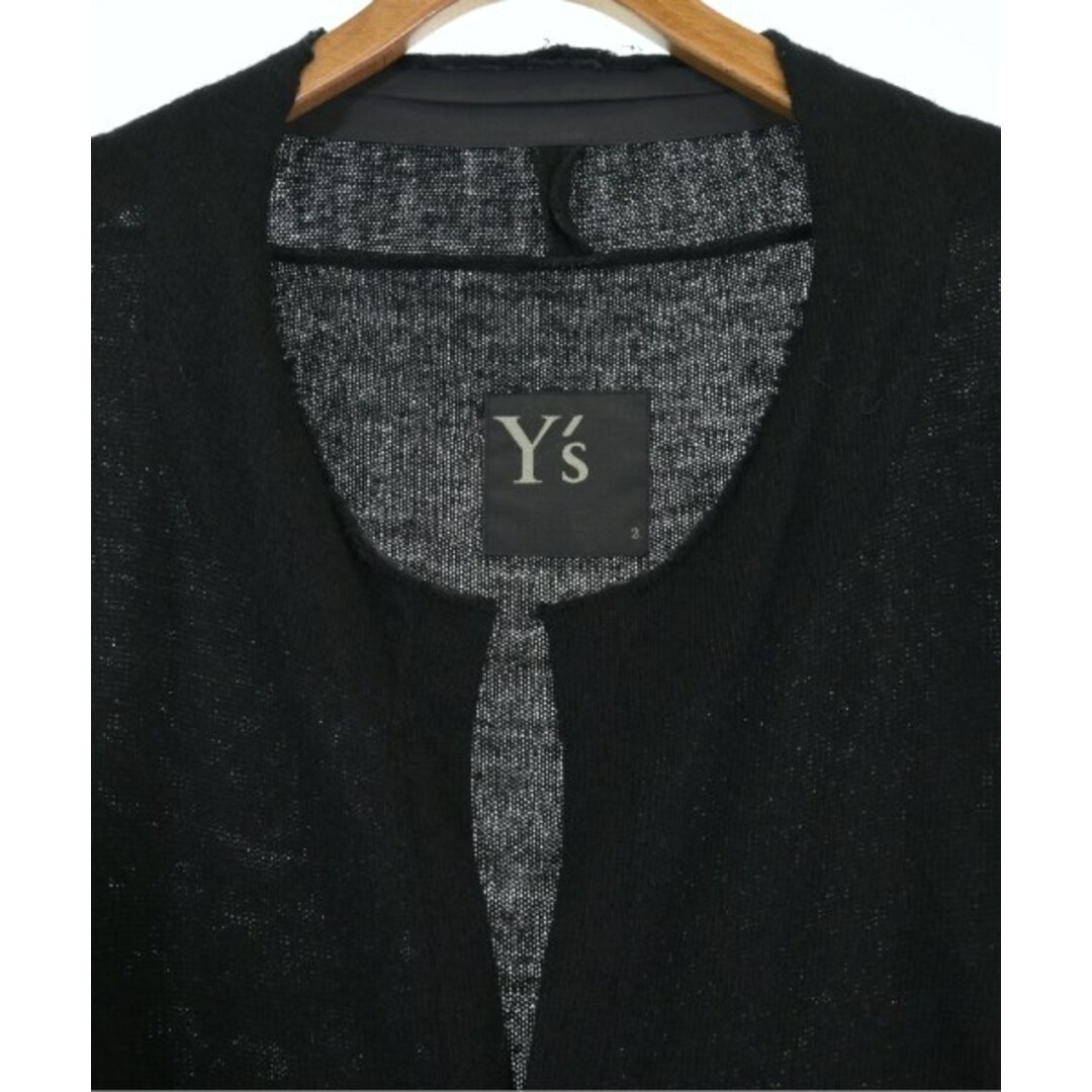 Y's - Y's ワイズ カーディガン 2(S位) 黒 【古着】【中古】の Y's - Y's ワイズ カーディガン 2(S位) 黒 【古着】【中古】の