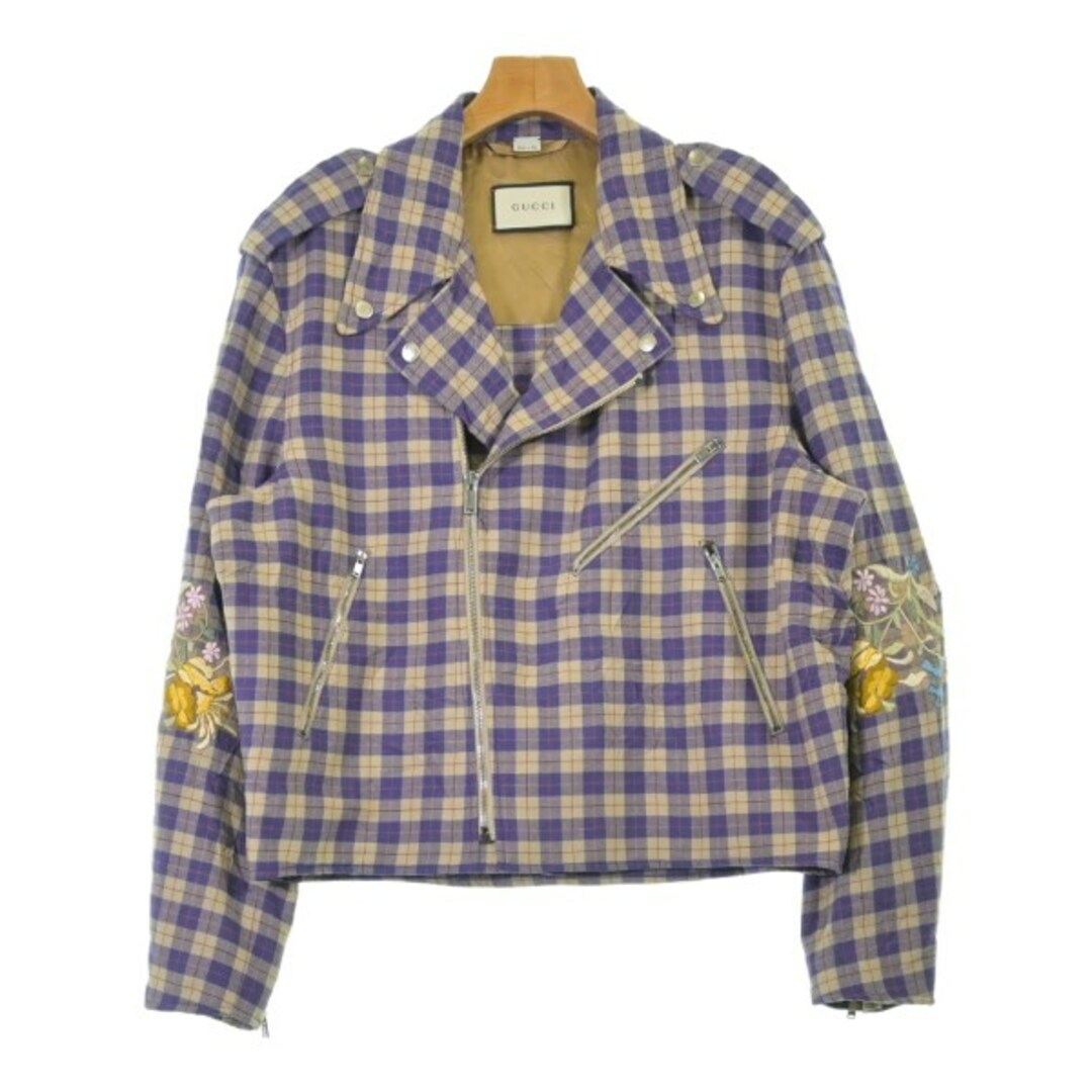 GUCCI - GUCCI ライダース 46(M位) 紫xベージュxオレンジ等 GUCCI - GUCCI ライダース 46(M位) 紫xベージュxオレンジ等