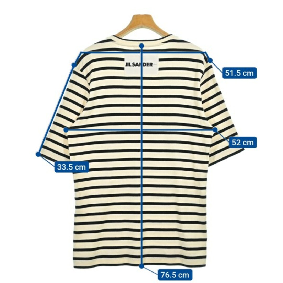 JIL SANDER + Tシャツ・カットソー XL 白x黒(ボーダー) 【古着 JIL SANDER + Tシャツ・カットソー XL 白x黒(ボーダー) 【古着
