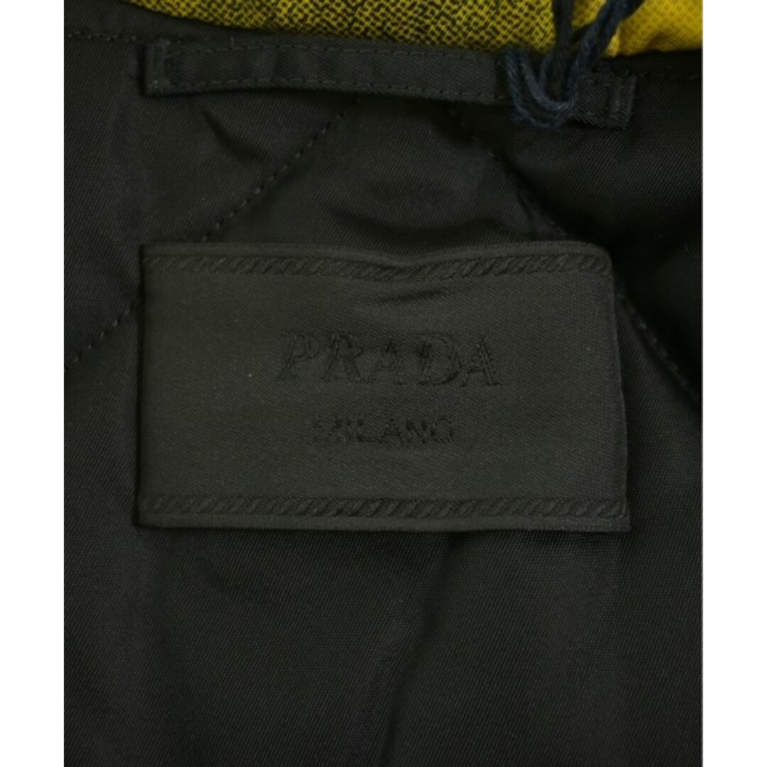 PRADA - PRADA プラダ コート(その他) S 黄x黒(総柄) 【古着 PRADA - PRADA プラダ コート(その他) S 黄x黒(総柄) 【古着