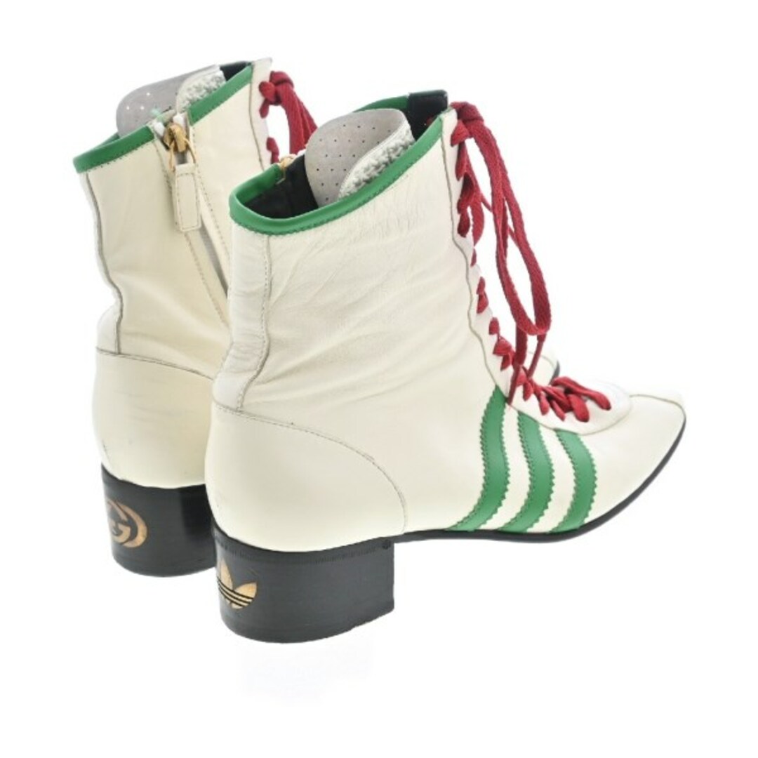 GUCCI - GUCCI グッチ ブーツ UK7(25.5cm位) 白x緑 【古着 GUCCI - GUCCI グッチ ブーツ UK7(25.5cm位) 白x緑 【古着