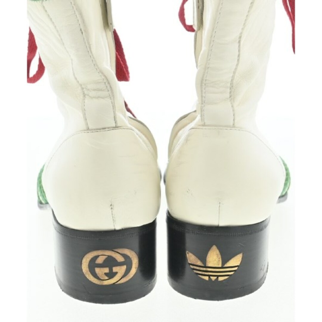 GUCCI - GUCCI グッチ ブーツ UK7(25.5cm位) 白x緑 【古着 GUCCI - GUCCI グッチ ブーツ UK7(25.5cm位) 白x緑 【古着