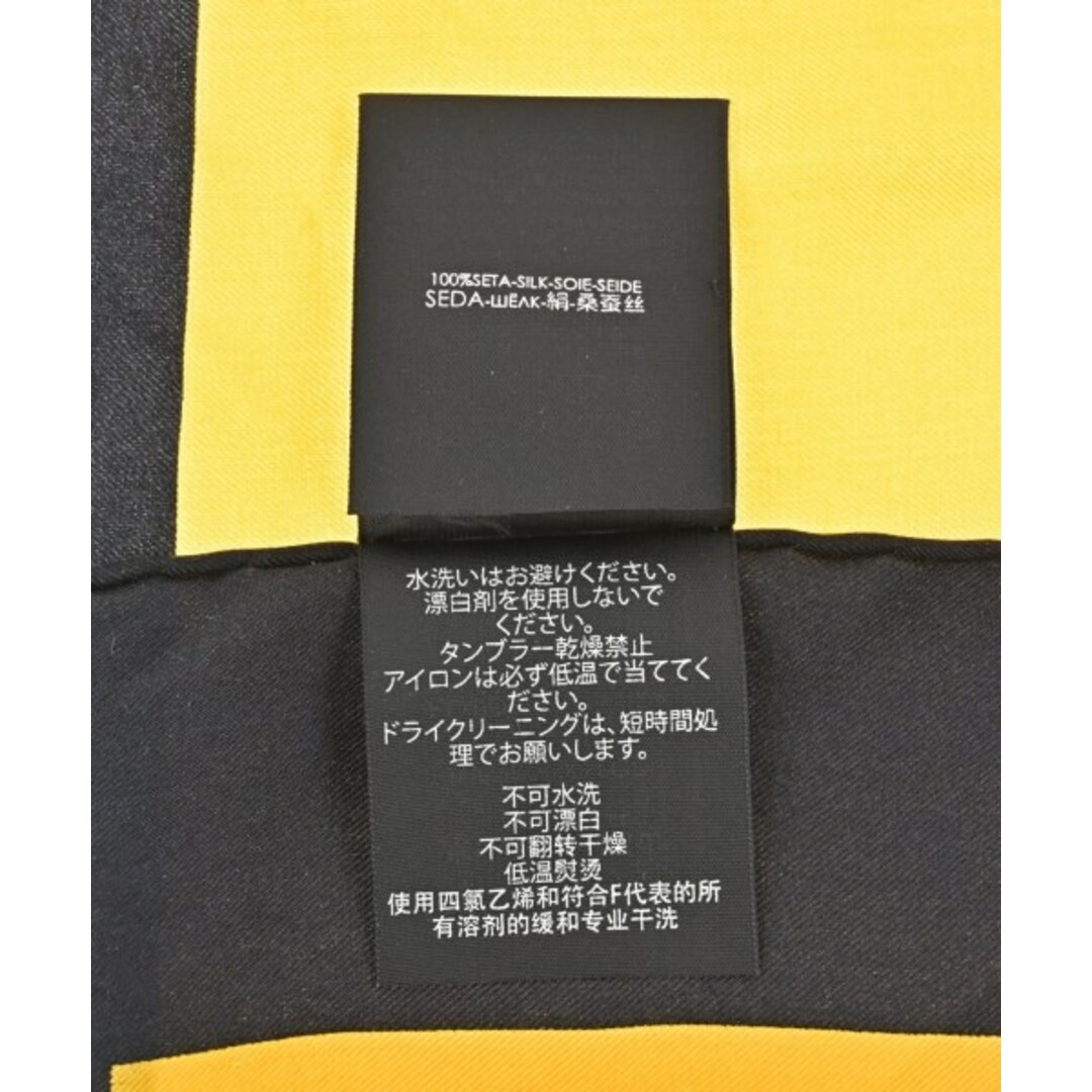 GUCCI - GUCCI グッチ バンダナ・スカーフ - 黄x黒等 【古着 GUCCI - GUCCI グッチ バンダナ・スカーフ - 黄x黒等 【古着