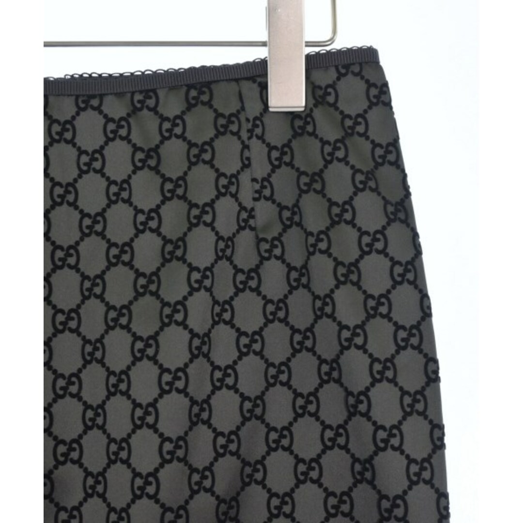GUCCI - GUCCI グッチ ひざ丈スカート S 黒系(総柄) 【古着 GUCCI - GUCCI グッチ ひざ丈スカート S 黒系(総柄) 【古着