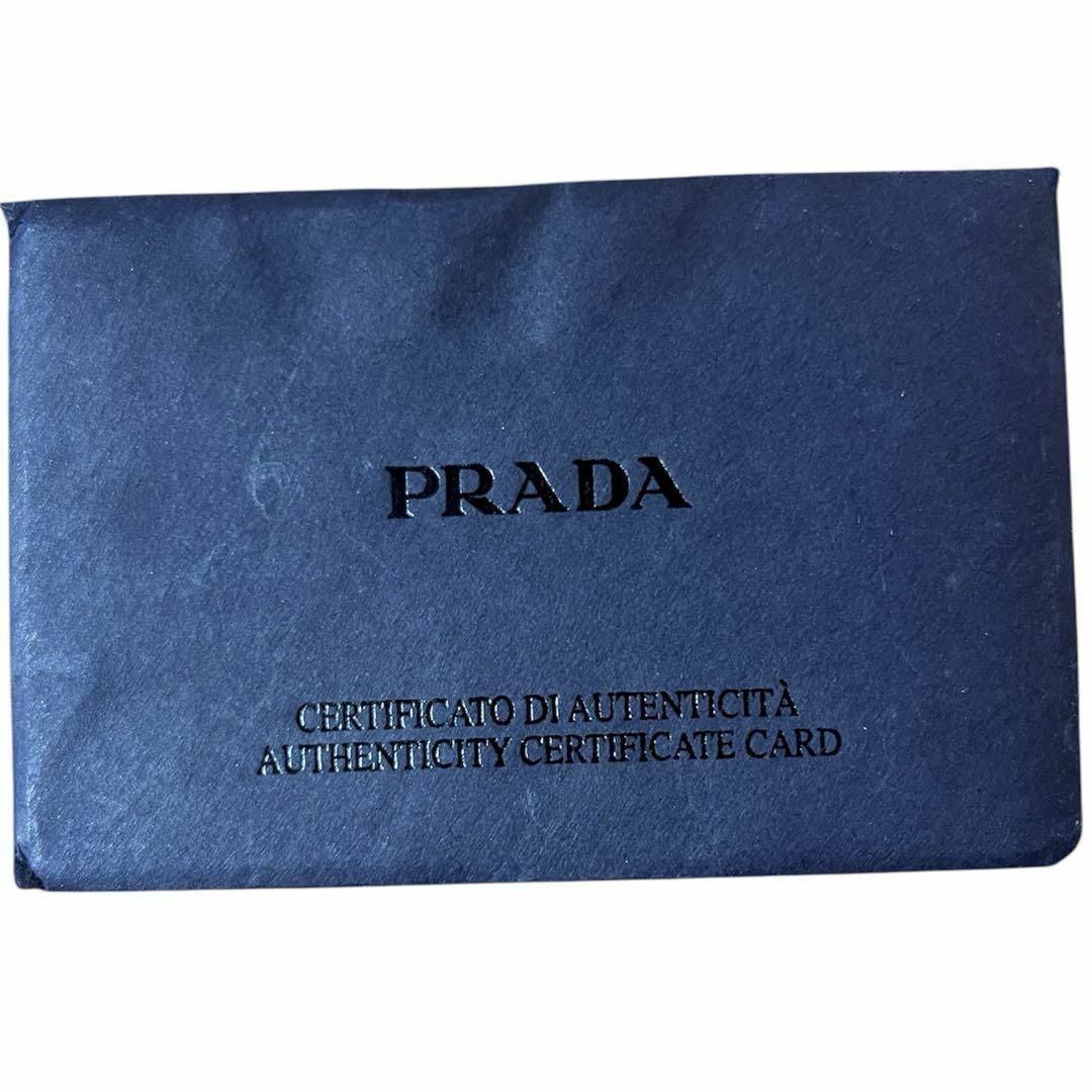 PRADA - プラダ 二つ折り財布 ナイロン サフィアーノレザー 三角 PRADA - プラダ 二つ折り財布 ナイロン サフィアーノレザー 三角
