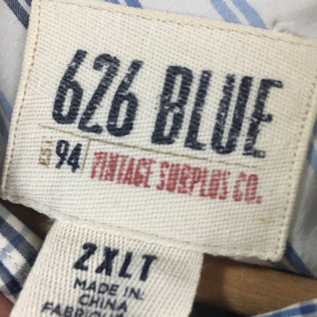 ART VINTAGE(アートヴィンテージ)の【希少】626Blue 長袖シャツ 2XL オーバーサイズ チェック メンズのトップス(シャツ)の商品写真