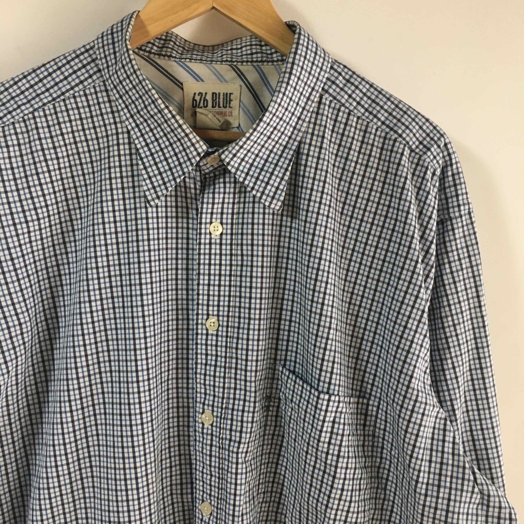 ART VINTAGE(アートヴィンテージ)の【希少】626Blue 長袖シャツ 2XL オーバーサイズ チェック メンズのトップス(シャツ)の商品写真