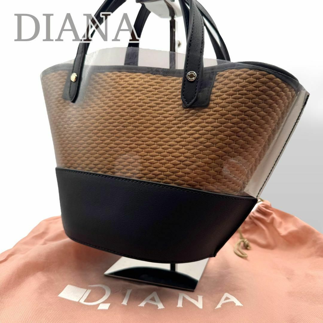 DIANA - AE9【美品】 DIANA ダイアナ かごバッグ ハンドバッグ DIANA - AE9【美品】 DIANA ダイアナ かごバッグ ハンドバッグ