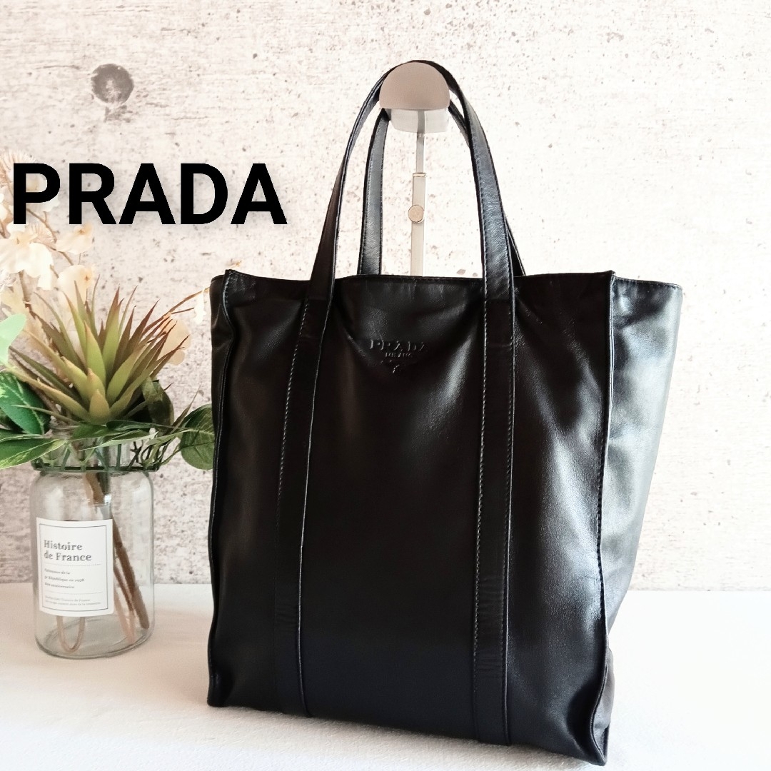 PRADA - 美品 プラダ ヴィンテージ レザー トート ハンドバッグ PRADA - 美品 プラダ ヴィンテージ レザー トート ハンドバッグ