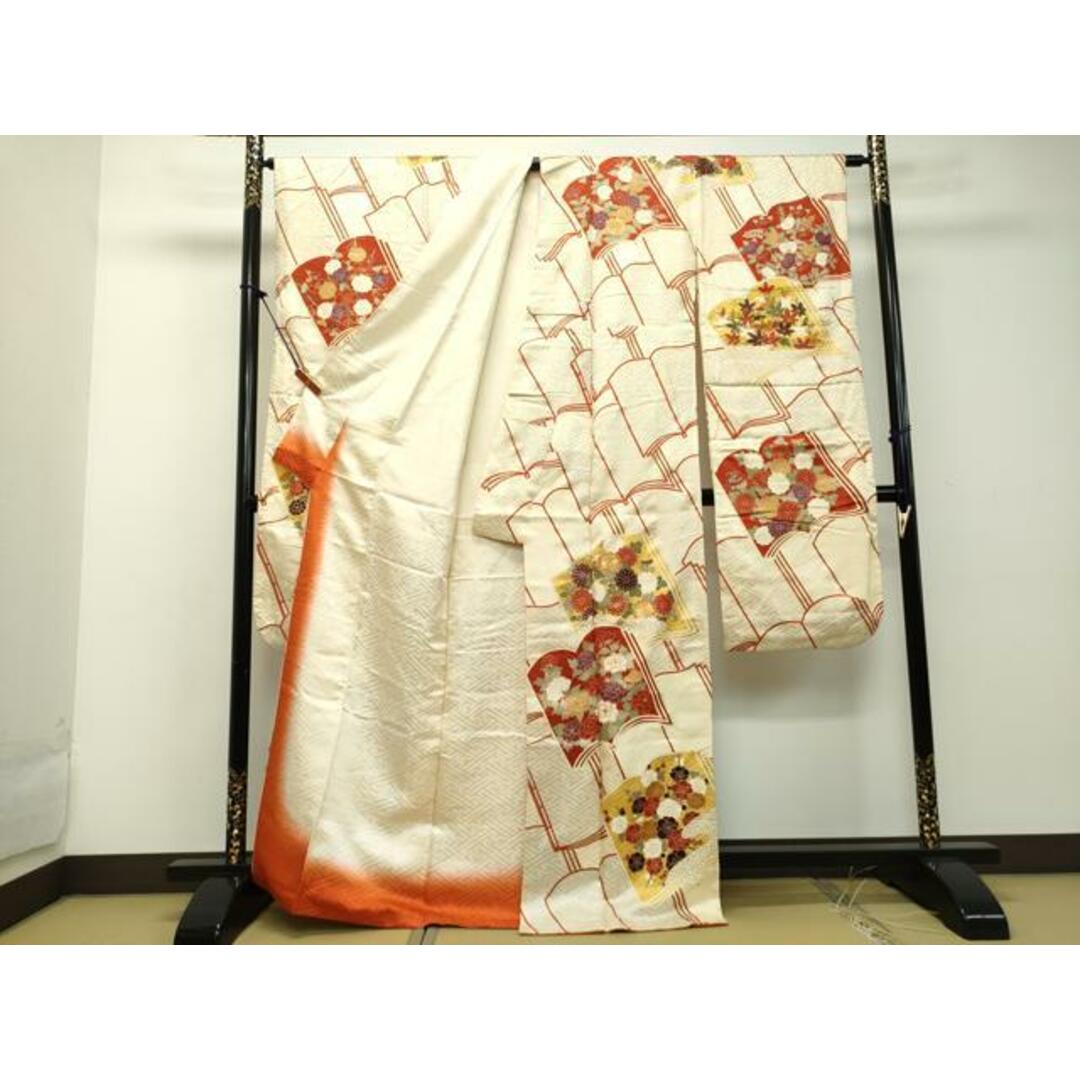 平和屋着物□豪華振袖 駒刺繍 冊子草花文 金彩 正絹 逸品 平和屋着物□豪華振袖 駒刺繍 冊子草花文 金彩 正絹 逸品