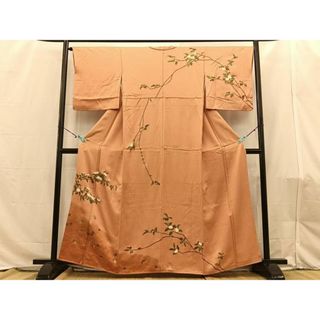 平和屋着物■訪問着　流水枝花文　金彩　正絹　逸品　BAAQ4626du(着物)