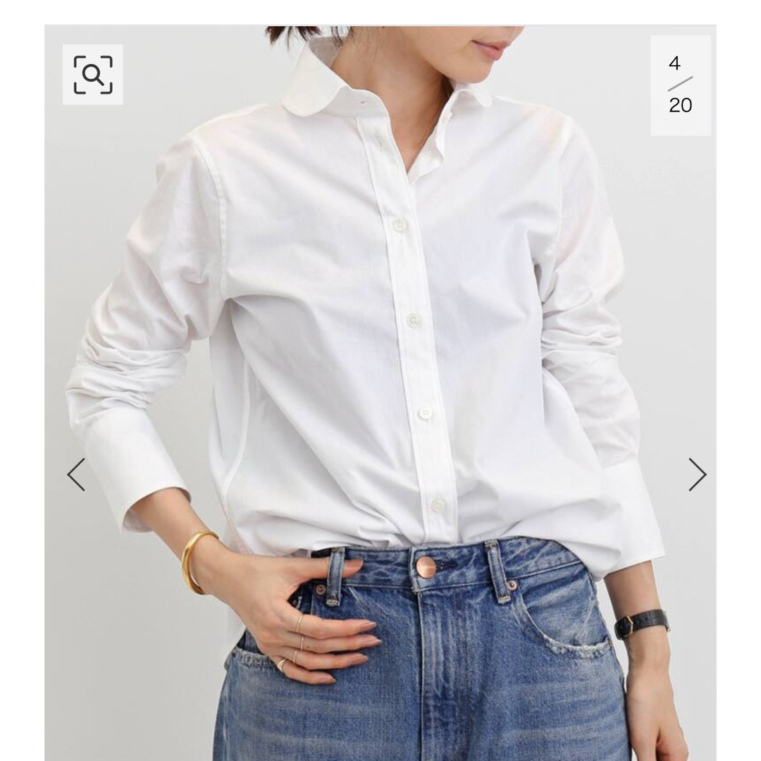 MADISONBLUE - 美品 MADISONBLUE ビッグラウンドカラーシャツ 白 MADISONBLUE - 美品 MADISONBLUE ビッグラウンドカラーシャツ 白