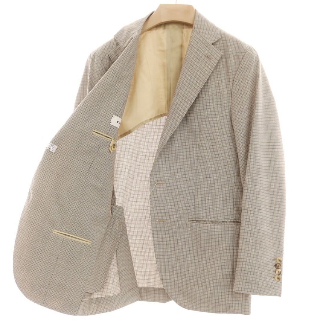 中古】カルーゾ CARUSO ウール ガンクラブチェック 3つボタン 中古】カルーゾ CARUSO ウール ガンクラブチェック 3つボタン