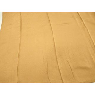 平和屋着物■上質な色無地　草花地紋　萱草色　正絹　逸品　DAAQ5573ya(着物)