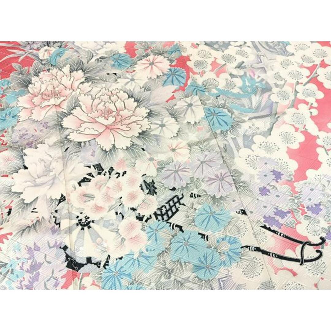 平和屋着物□豪華振袖 駒刺繍 花車文 暈し染め 銀彩 正絹 逸品 平和屋着物□豪華振袖 駒刺繍 花車文 暈し染め 銀彩 正絹 逸品